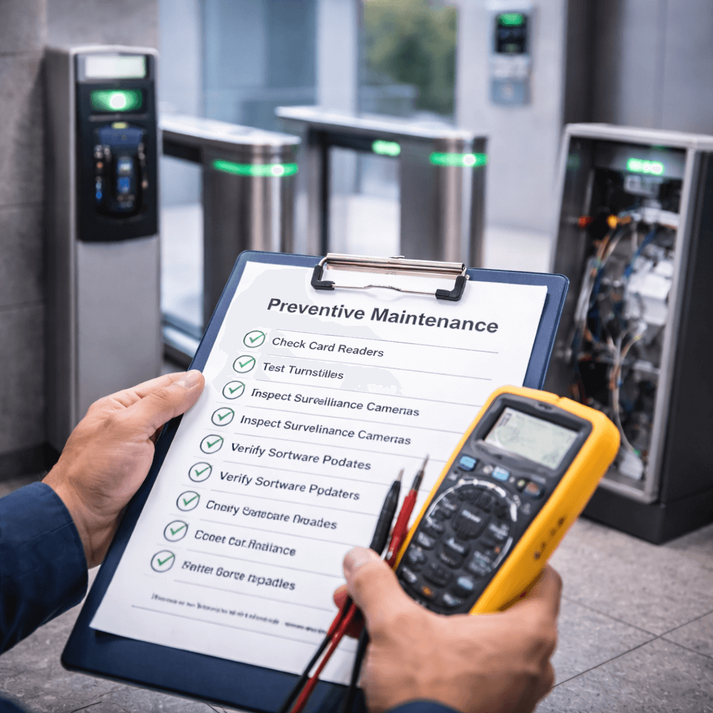 Preventive maintenance checklist for access control and security systems