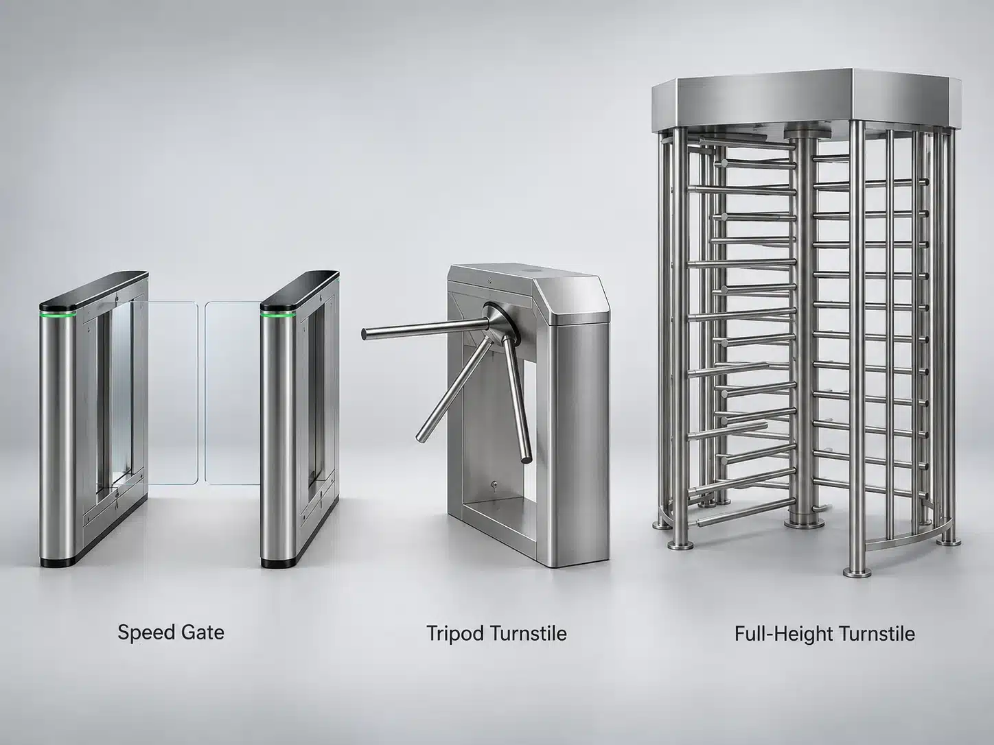 Philippine security facility showing speed gate, tripod turnstile and full-height turnstile applications